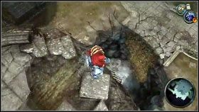 Na przeciwko kufra stoi posąg [1] , który zrzucamy w dół - Twilight Cathedral (1) | Opis przejścia Darksiders - Darksiders - poradnik do gry