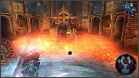 Za drzwiami zabijamy dwa nietoperze i używamy Crossblade do wysadzenia bomb na posągu (z tyłu też jest kilka) [1] - Twilight Cathedral (2) | Opis przejścia Darksiders - Darksiders - poradnik do gry