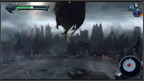 Po drugiej bombie boss wyląduje i rozpocznie się walka na ziemi [1] - Tiamat | Opis przejścia Darksiders - Darksiders - poradnik do gry