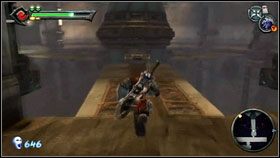 Żeby wejść do tunelu, rzucamy Crossbladem w bombę i płonącą rurkę z gazem [1] - Tiamat | Opis przejścia Darksiders - Darksiders - poradnik do gry