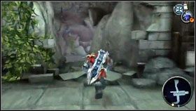 Dotrzemy do ściany wspinaczkowej [1] , z której przeskakujemy na linę - Drowned Pass | Opis przejścia Darksiders - Darksiders - poradnik do gry