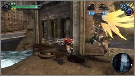 Po wybuchu czekamy na odblokowanie przejścia z lewej strony [1] - Anvils Ford | Opis przejścia Darksiders - Darksiders - poradnik do gry