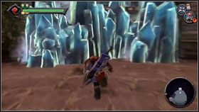 Przy pomocy tej rękawicy możemy niszczyć lód blokujący przejście - The Hollows (1) | Opis przejścia Darksiders - Darksiders - poradnik do gry