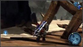 Płynąc podwodnym jeziorem [1] dotrzemy do wysokiej ściany, która wyprowadzi nas na powierzchnie [2] - The Ashlands (2) | Opis przejścia Darksiders - Darksiders - poradnik do gry