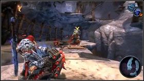 Na pierwszym rozwidleniu ścieżek idziemy w dół - The Ashlands (3) | Opis przejścia Darksiders - Darksiders - poradnik do gry