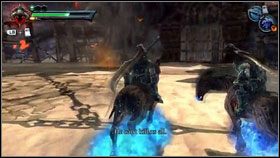 Na ile to możliwe staramy się walczyć z jak najmniejszą ilością przeciwników jednocześnie (ciągle biegamy wkoło areny) [1] - The Ashlands (3) | Opis przejścia Darksiders - Darksiders - poradnik do gry