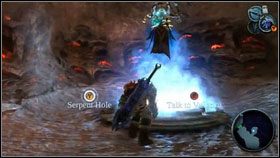 Na drugim brzegu idziemy tunelem prosto [1] , pokonując grupki demonów - The Ashlands (4) | Opis przejścia Darksiders - Darksiders - poradnik do gry