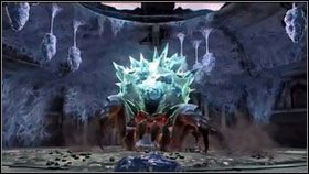 Zaraz po walce idziemy do komnaty obok [1] , gdzie rozpocznie się potyczka z lodowym olbrzymem [2] - Iron Conopy (3) | Opis przejścia Darksiders - Darksiders - poradnik do gry