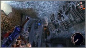 W środku idziemy cały czas prosto [1] aż do szerokiej przepaści - Iron Conopy (3) | Opis przejścia Darksiders - Darksiders - poradnik do gry