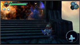 Na końcu korytarza otwieramy demoniczne drzwi [1] i wchodzimy do nowego pomieszczenia - The Black Throne (1) | Opis przejścia Darksiders - Darksiders - poradnik do gry