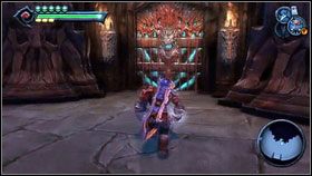 Naszym zadaniem jest ustawić wszystkie cztery platformy hakami do dołu [1] - The Black Throne (1) | Opis przejścia Darksiders - Darksiders - poradnik do gry