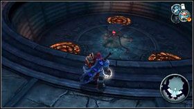 W środku dojdziemy do dużej sali, w której zaatakują nas płonące na czerwono demony [1] - The Black Throne (1) | Opis przejścia Darksiders - Darksiders - poradnik do gry