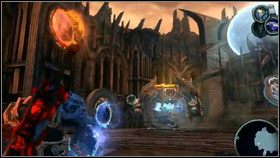 U góry pokonujemy trzeciego strażnika [1] - The Black Throne (6) | Opis przejścia Darksiders - Darksiders - poradnik do gry