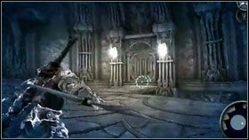 Na ścianach unoszącej się skały tworzymy dwie dziury i biegniemy do wschodniego pomieszczenia - The Black Throne (6) | Opis przejścia Darksiders - Darksiders - poradnik do gry