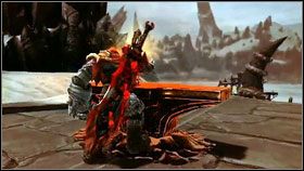 Przechodzimy przez most [1] i używamy kowadła [2] - Armageddon Blade (1) | Opis przejścia Darksiders - Darksiders - poradnik do gry