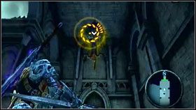 Wskakujemy na kamienny blok [1] i wspinamy się na taras - Abyssal Armor Pieces (1) | Sekrety Darksiders - Darksiders - poradnik do gry