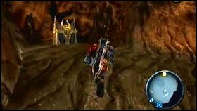 Na dole zobaczymy kamienną wyspę [1] , do którą dolatujemy Shadowflightem - Abyssal Armor Pieces (1) | Sekrety Darksiders - Darksiders - poradnik do gry