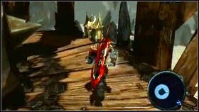 Na wieży po prawej jest kolejny hak [1] , a obok następna skrzynia z Abyssal Armor Piece [2] - Abyssal Armor Pieces (2) | Sekrety Darksiders - Darksiders - poradnik do gry