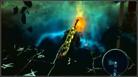 Tuż przed końcem ścieżki [1] ubieramy Mask of Shadows i przeskakujemy nad pomarańczową kulą [2] - Lifestones (2) | Sekrety Darksiders - Darksiders - poradnik do gry