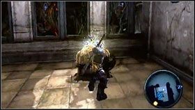 Wspinamy się na pobliską ścianę [1] i otwieramy skrzynię z poszukiwanym kawałkiem [2] - Wrath Shards (1) | Sekrety Darksiders - Darksiders - poradnik do gry