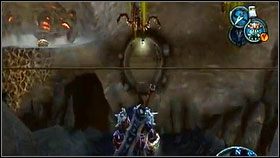 Ten fragment znajdziemy w grocie z trzema demonicznymi mackami oraz liną po środku - Wrath Shards (2) | Sekrety Darksiders - Darksiders - poradnik do gry