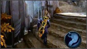 Wchodząc schodami prowadzącymi do Tree of Knowledge , zatrzymujemy się na podeście w połowie drogi - Wrath Shards (3) | Sekrety Darksiders - Darksiders - poradnik do gry