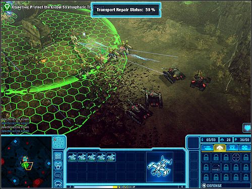 Cztery wieżyczki, Commando i maszyny latające. Ze wsparciem inżynierów to dobra ochrona. - Transport Down | Kampania GDI | Command & Conquer 4 Tyberyjski Zmierzch - Command & Conquer 4: Tyberyjski Zmierzch - poradnik do gry
