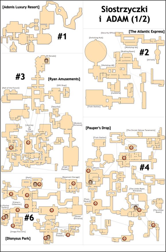 1 - Mapy - Siostrzyczki i ADAM | Mapy do BioShock 2 - BioShock 2 - poradnik do gry