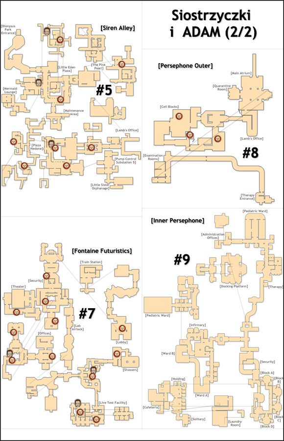 2 - Mapy - Siostrzyczki i ADAM | Mapy do BioShock 2 - BioShock 2 - poradnik do gry