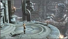 Następnie wróć tym samym teleporterem na gorę i kontynuuj wyprawę, przeskakując nad przepaściami (i mijając po drodze jedną skrzynię z doświadczeniem) - Sędziowie Świata Podziemi (2) | Opis przejścia God of War III - God of War III - poradnik do gry