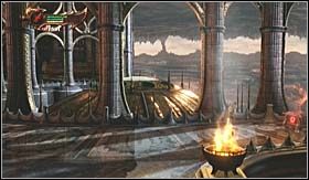 Następnie opuść pomieszczenie i raz jeszcze poszybuj, tym razem na sam szczyt - Sędziowie Świata Podziemi (3) | Opis przejścia God of War III - God of War III - poradnik do gry