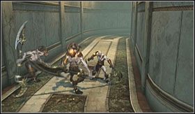 Przechodząc nim, zaatakowany zostaniesz przez nowy tym przeciwnika - satyr - Ogród Hery (1) | Opis przejścia God of War III - God of War III - poradnik do gry