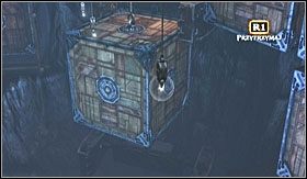 Zadziaławszy na kolejnym przycisku, znajdziesz się koło miejsca, gdzie będziesz zmuszony wykonać kilka skoków z wystrzeliwaniem haków - Jaskinie CD (3) | Opis przejścia God of War III - God of War III - poradnik do gry