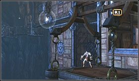 Teraz wskocz na linę przewieszoną koło Dedala i przejdź nią do końca, zeskakując na wiszący podest - Jaskinie CD (3) | Opis przejścia God of War III - God of War III - poradnik do gry