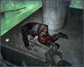 Jeżeli wybrałeś wariant zakładający zeskoczenie na dół to konieczne okaże się skorzystanie z maski przeciwgazowej - Lost Catacombs | Opis przejścia Metro 2033 - Rozdział 2 - Metro 2033 - poradnik do gry
