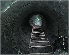 Ruszaj prosto, a po kilku chwilach dotrzesz do znajdującej się po prawej stronie drabinki #1 - Front Line* (1) | Opis przejścia Metro 2033 - Rozdział 4 - Metro 2033 - poradnik do gry