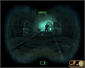 Docelowo musisz dotrzeć do znajdującej się na prawo od torów kolejowych drabinki #1 - Front Line* (2) | Opis przejścia Metro 2033 - Rozdział 4 - Metro 2033 - poradnik do gry