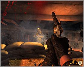 Jeśli nie udało Ci się zabić wartownika (lub jeśli nie posiadałeś broni z tłumikiem) to niestety w trakcie przejazdu przez stację konieczna będzie eliminacja żołnierzy wroga - Depot* | Opis przejścia Metro 2033 - Rozdział 4 - Metro 2033 - poradnik do gry