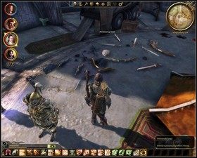 Pierwszą wskazówką, że coś tutaj nie gra jest ostentacyjnie wbity w ziemię przed obozem elfów Fereldeński miecz - Zadania główne (2) | Zadania główne w Dragon Age Początek Przebudzenie - Dragon Age: Początek - Przebudzenie - poradnik do gry