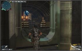 Następnie użyj panelu przy drzwiach [1] , po czym wejdź do środka [2] - Słuszna sprawa | Opis przejścia Just Cause 2 - Agencja - Just Cause 2 - poradnik do gry