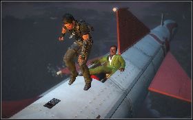 Po uczynieniu tego przeskocz na kolejną rakietę [1] , znów ostrzelaj Panaya i rozbrój głowicę - Słuszna sprawa | Opis przejścia Just Cause 2 - Agencja - Just Cause 2 - poradnik do gry