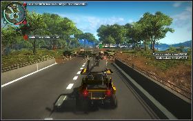 Następnie wyrusz drogą w prawo [1] - Wyciąganie Jeremyego | Opis przejścia Just Cause 2 - Ularowcy III - Just Cause 2 - poradnik do gry