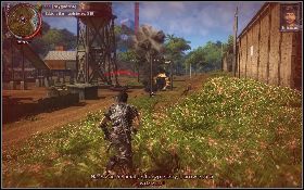 Możesz go ganiać i próbować ostrzeliwać od tyłu, ale znacznie skuteczniejszą metodą jest zamówienie u handlarza granatnika i ostrzelanie nim ciężarówki [1] - Ocal las | Opis przejścia Just Cause 2 - Ularowcy IV - Just Cause 2 - poradnik do gry