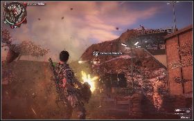 Zasiądź za sterami karabinu albo wyjmij go ze stojaka (musisz w takim przypadku wcisnąć spację, w momencie kiedy z niego korzystasz) i zacznij rozprawiać się z nadbiegającymi falami wrogów [1] - Zajęcie twierdzy (Wyższa matematyka) | Opis przejścia Just Cause 2 - Żniwiarze I - Just Cause 2 - poradnik do gry