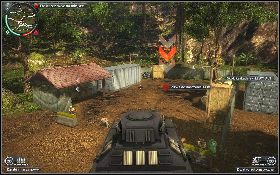 Zniszcz wszystkie wrogie jednostki [1] , które będą starały ci się przeszkodzić, a następnie wjedź do wyznaczonego przez strzałki punktu [2] - Poskromienie bestii | Opis przejścia Just Cause 2 - Żniwiarze I - Just Cause 2 - poradnik do gry