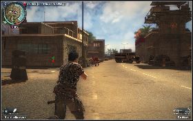 Wyrusz w stronę bramy głównej i jak najszybciej zastrzel żołnierza z rakietnicą, stojącego na wieżyczce w bazie [1] - Zajęcie twierdzy (Druga poprawka) | Opis przejścia Just Cause 2 - Żniwiarze II - Just Cause 2 - poradnik do gry