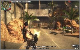 Warto zdjąć mini-guna ze stojaka i wyruszyć z nim w dalszą drogę - Zajęcie twierdzy (Druga poprawka) | Opis przejścia Just Cause 2 - Żniwiarze II - Just Cause 2 - poradnik do gry