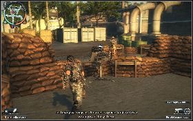 Zabij jeszcze żołnierza obsługującego karabin maszynowy [1] na środku placu - Zajęcie twierdzy (Zakład chemiczny) | Opis przejścia - Żniwiarze III - Just Cause 2 - poradnik do gry