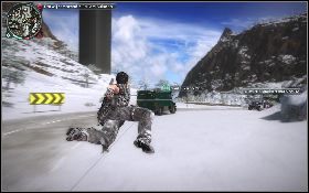 Po otrzymaniu celu misji zeskocz z mostu [1] i zacznij lecieć za konwojem - Zwolnienie warunkowe | Opis przejścia Just Cause 2 - Żniwiarze III - Just Cause 2 - poradnik do gry