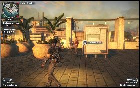 Ostrzela przeciwników na dachu [1] , a potem wyląduj i rozpraw się z niedobitkami [2] - Czerwony czy niebieski? | Opis przejścia Just Cause 2 - Karaluchy I - Just Cause 2 - poradnik do gry